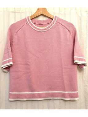Abercrombie & Fitch Pink Short Sleeve Sweater Size M #feminine #sporty #preppy